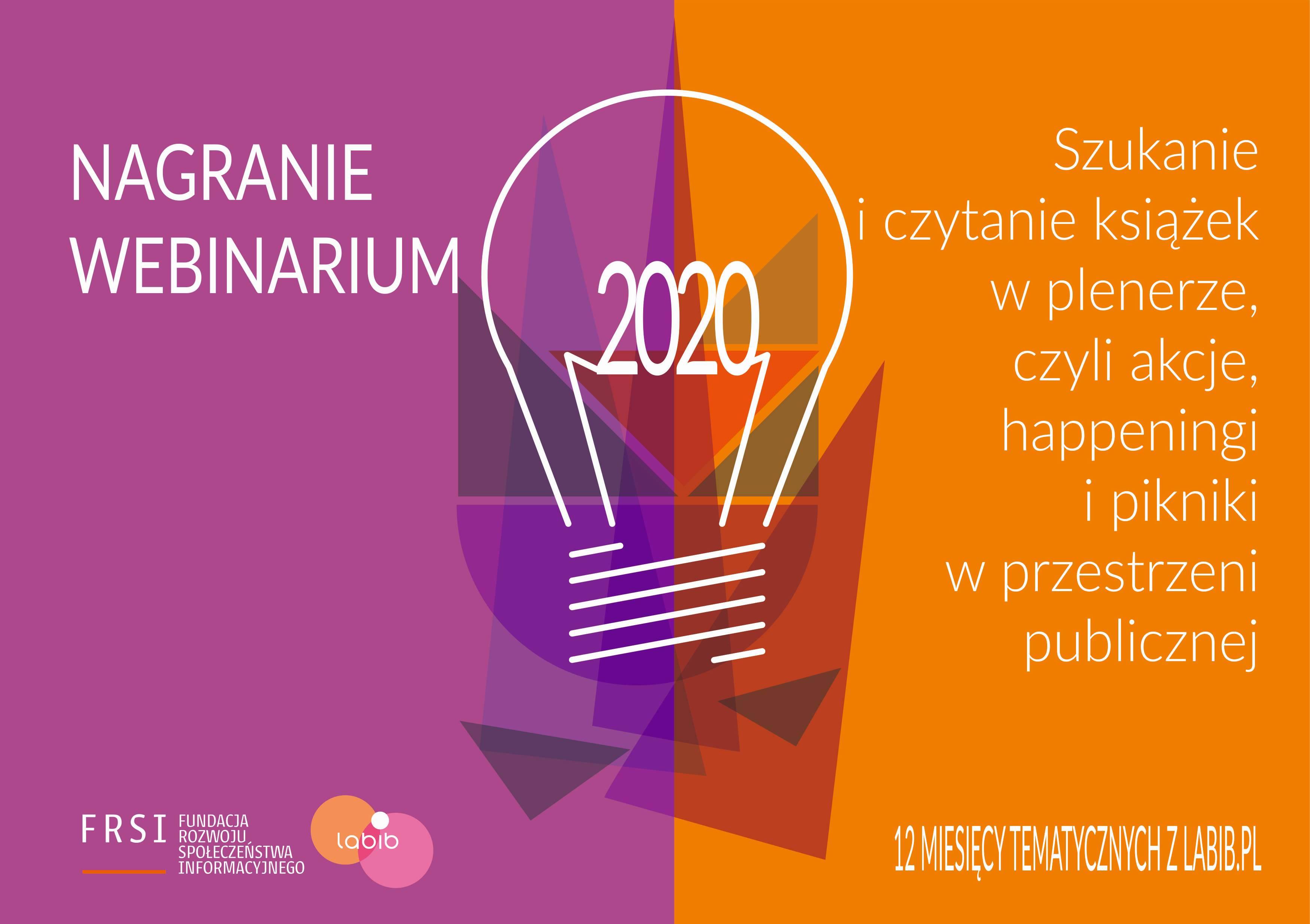 NAGRANIE WEBINARIUM | Szukanie i czytanie książek w plenerze, czyli akcje, happeningi i pikniki w przestrzeni publicznej