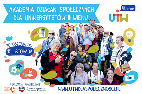  Seniorzy mogą zostać wolontariuszami. Ruszyła rekrutacja do X edycji projektu edukacyjnego „UTW dla społeczności”