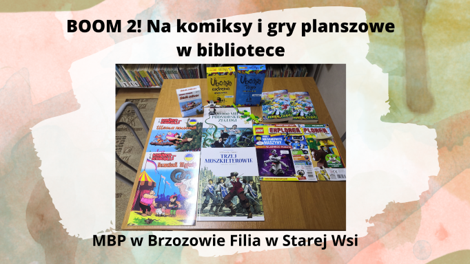 BOOM2! Na komiksy i gry planszowe w bibliotece