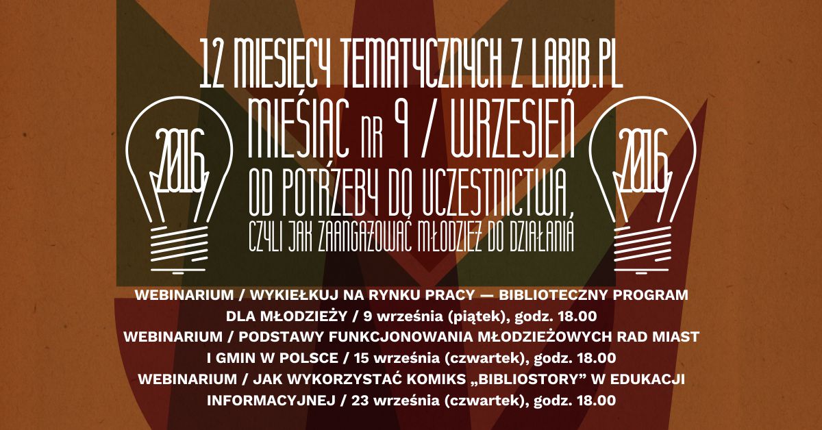 Wykiełkuj na rynku pracy – biblioteczny program dla młodzieży - zapraszamy na webinarium! 