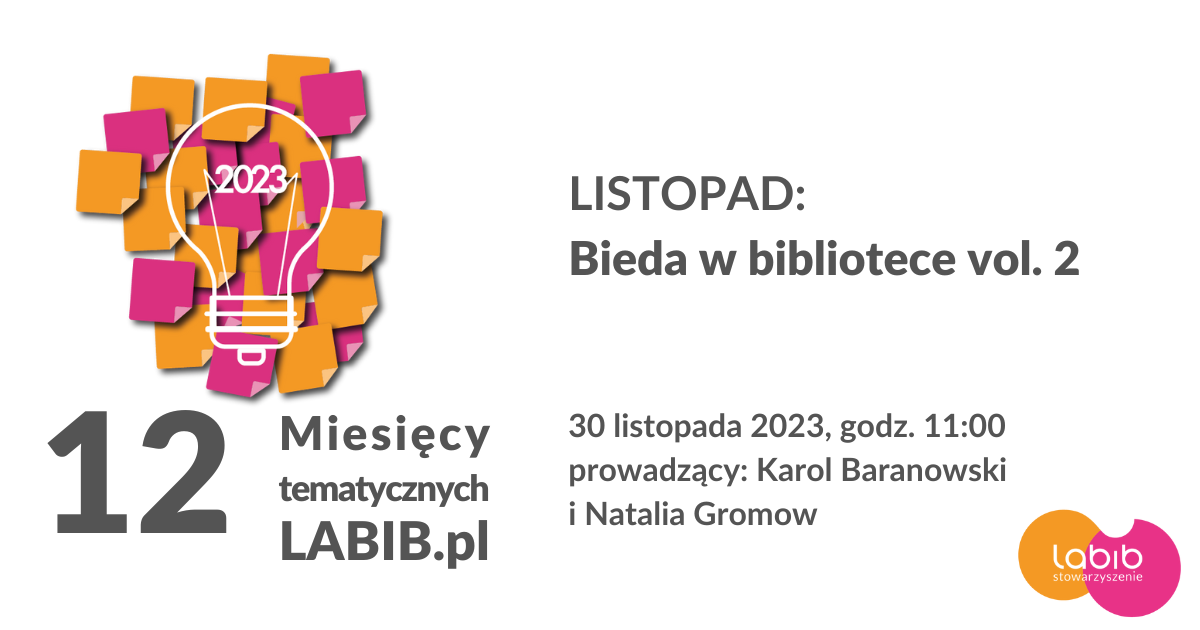 Bieda w bibliotece vol. 2 [zapowiedź webinarium]