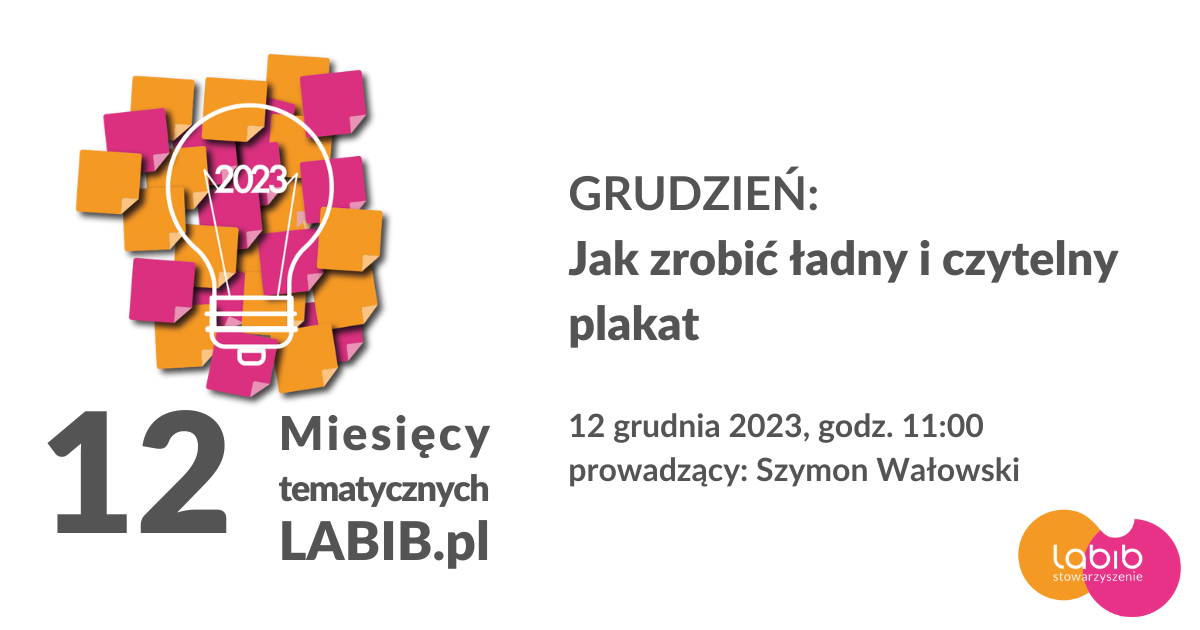 Jak zrobić ładny i czytelny plakat? [zapowiedź webinarium]