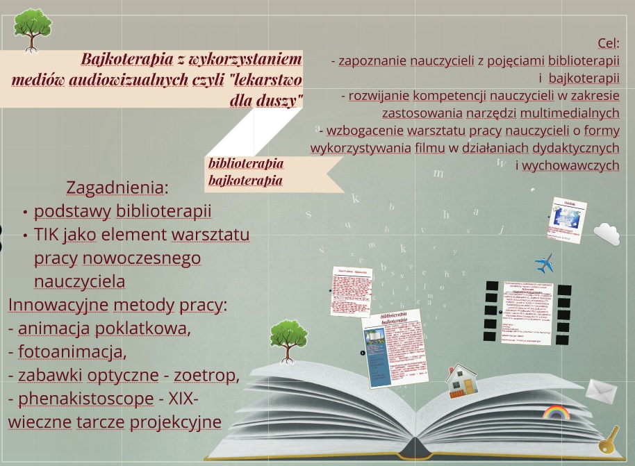 Bajkoterapia z wykorzystaniem  mediów audiowizualnych. CDN PBP w Koninie.